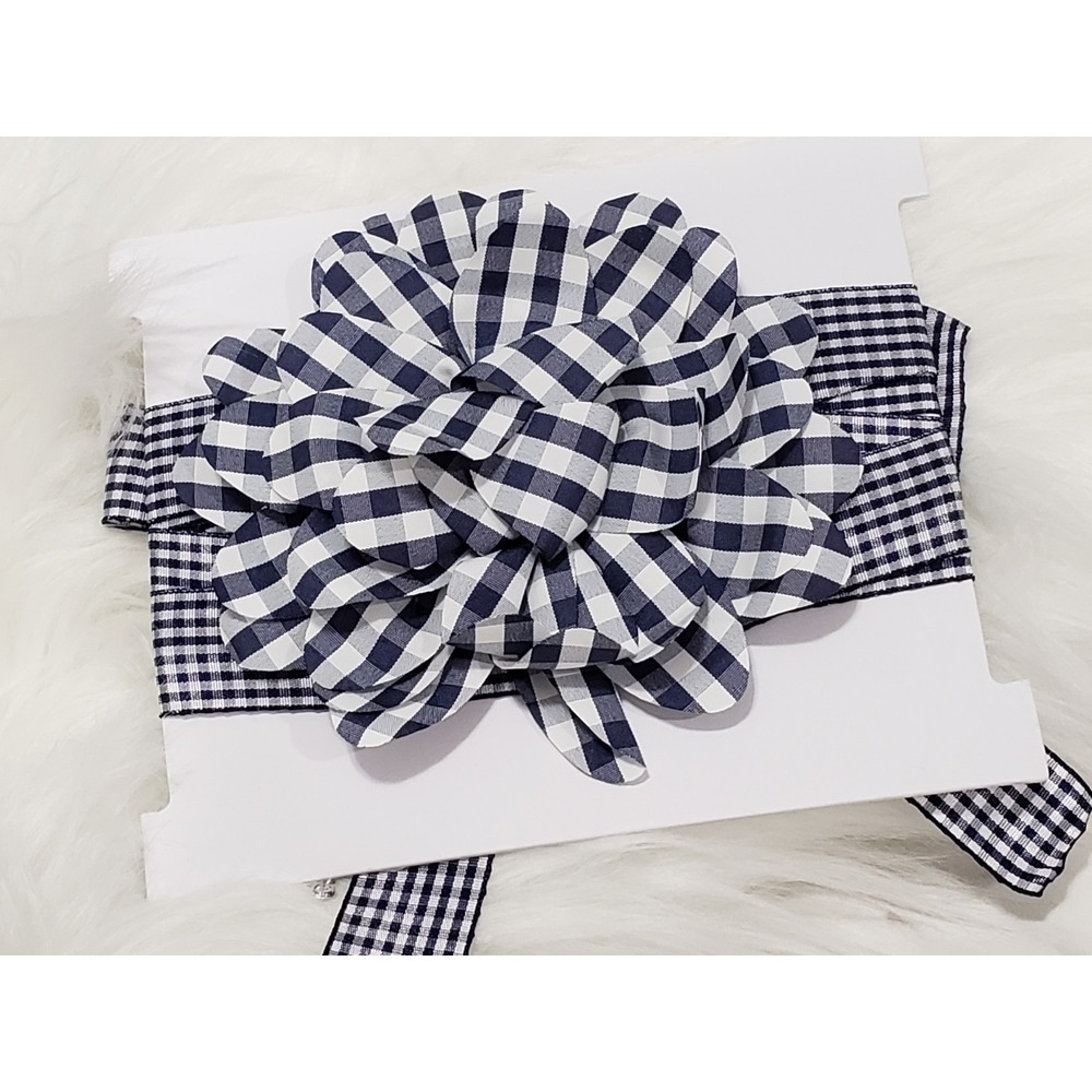NEW Free People Choker Floral Necklace gingham blue plaid coquette cottagecore